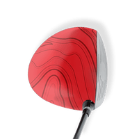 Driver Left Handed Topographic Red Vinyl Wrap Skin