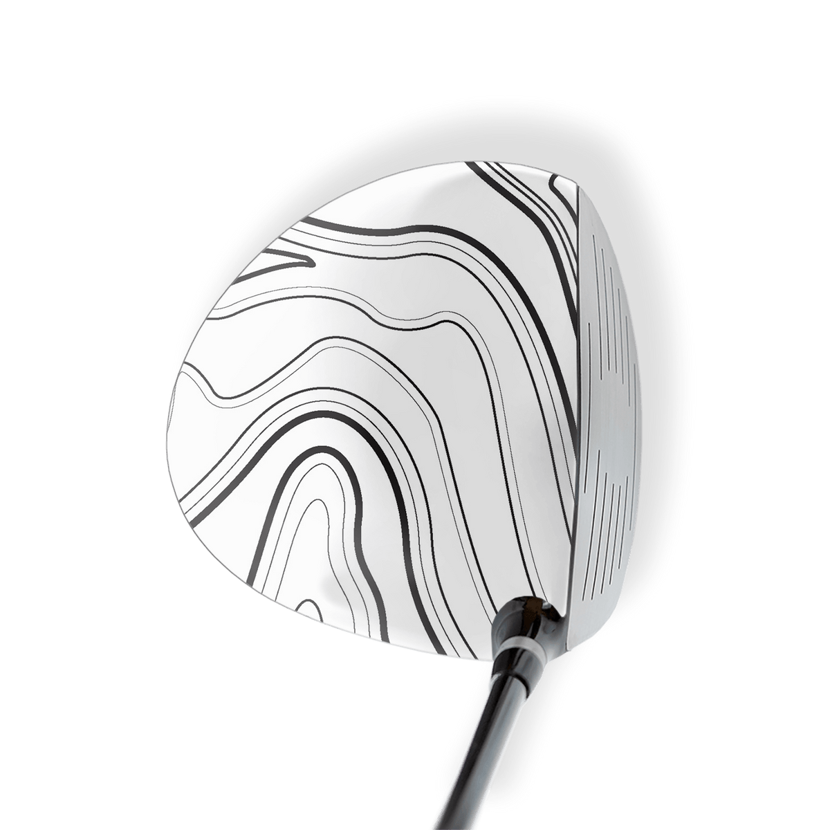 Driver Left Handed Topographic White Vinyl Wrap Skin