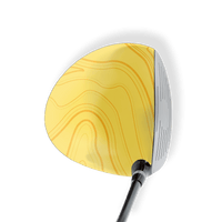 Driver Left Handed Topographic Yellow Vinyl Wrap Skin