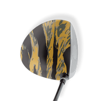 Driver Left Handed Vietnam Tiger Stripe Militant Yellow Vinyl Wrap Skin