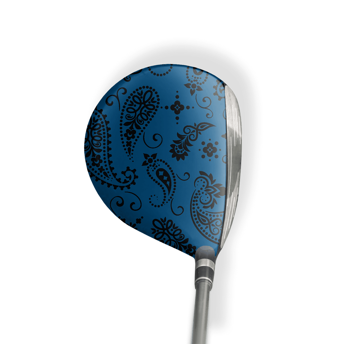 Fairway Wood / Hybrid Left Handed Bandana Blue & Black Vinyl Wrap Skin