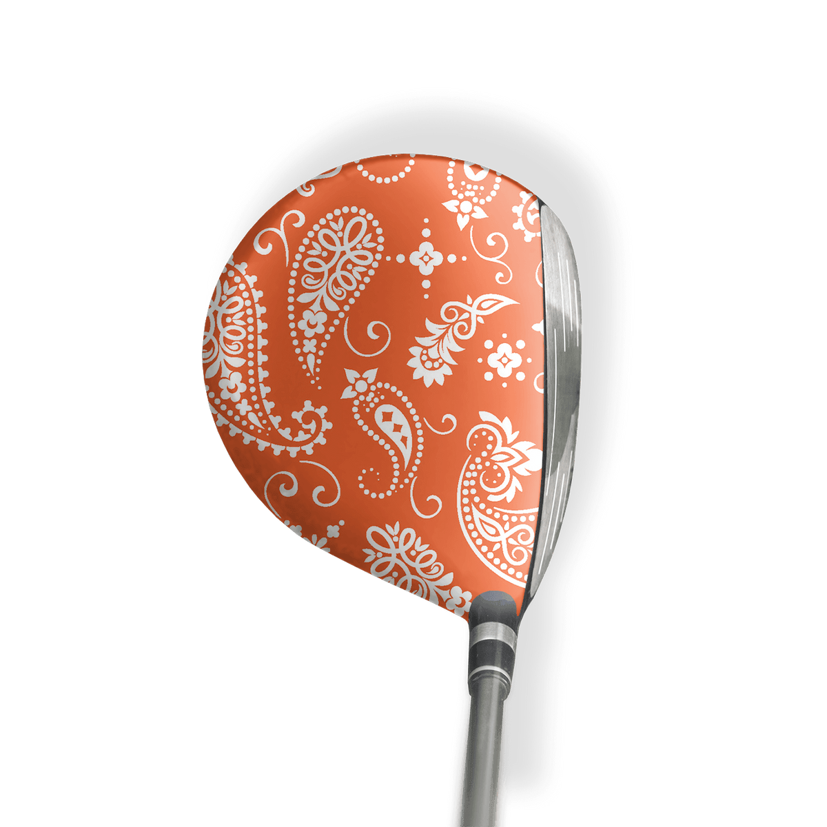 Fairway Wood / Hybrid Left Handed Bandana Orange & White Vinyl Wrap Skin