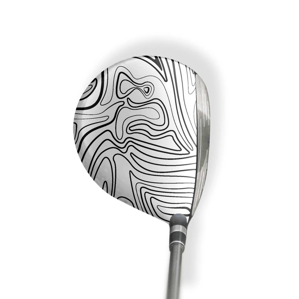 Fairway Wood / Hybrid Left Handed Damascus White Vinyl Wrap Skin