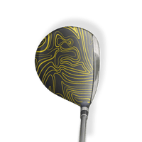 Fairway Wood / Hybrid Left Handed Damascus Yellow Vinyl Wrap Skin