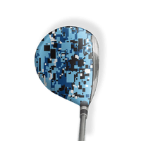 Fairway Wood / Hybrid Left Handed Digital Baby Blue Vinyl Wrap Skin