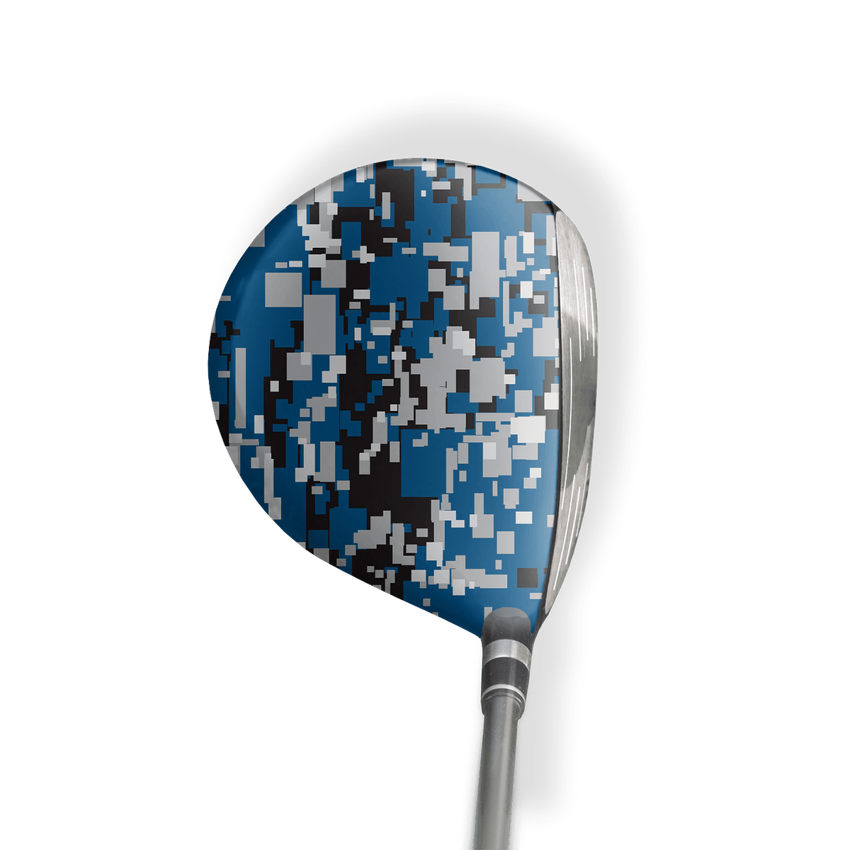 Fairway Wood / Hybrid Left Handed Digital Blue Tiger Vinyl Wrap Skin