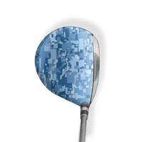 Fairway Wood / Hybrid Left Handed Digital Cool Blue Vinyl Wrap Skin