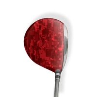 Fairway Wood / Hybrid Left Handed Digital Elite Red Vinyl Wrap Skin
