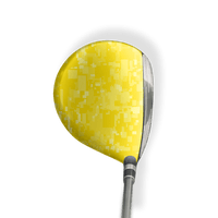 Fairway Wood / Hybrid Left Handed Digital Elite Yellow Vinyl Wrap Skin