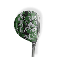 Fairway Wood / Hybrid Left Handed Digital Green Tiger Vinyl Wrap Skin