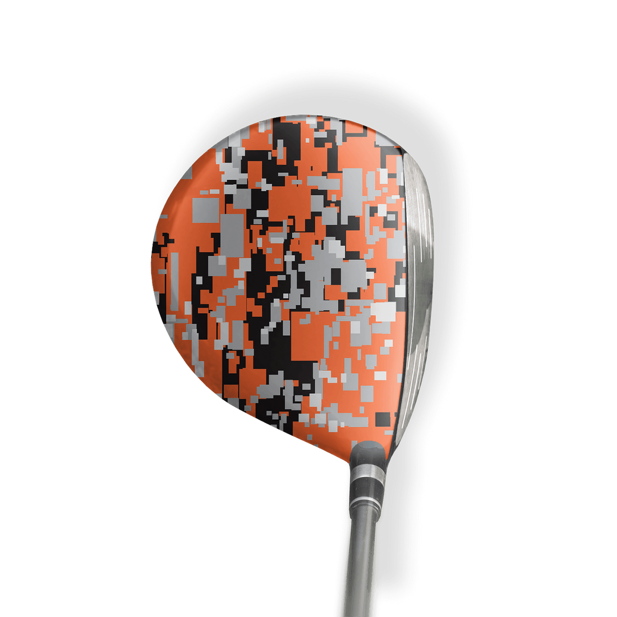 Fairway Wood / Hybrid Left Handed Digital Orange Tiger Vinyl Wrap Skin