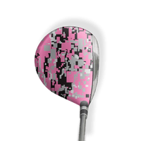 Fairway Wood / Hybrid Left Handed Digital Pink Tiger Vinyl Wrap Skin
