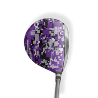 Fairway Wood / Hybrid Left Handed Digital Purple Tiger Vinyl Wrap Skin