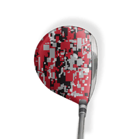 Fairway Wood / Hybrid Left Handed Digital Red Tiger Vinyl Wrap Skin