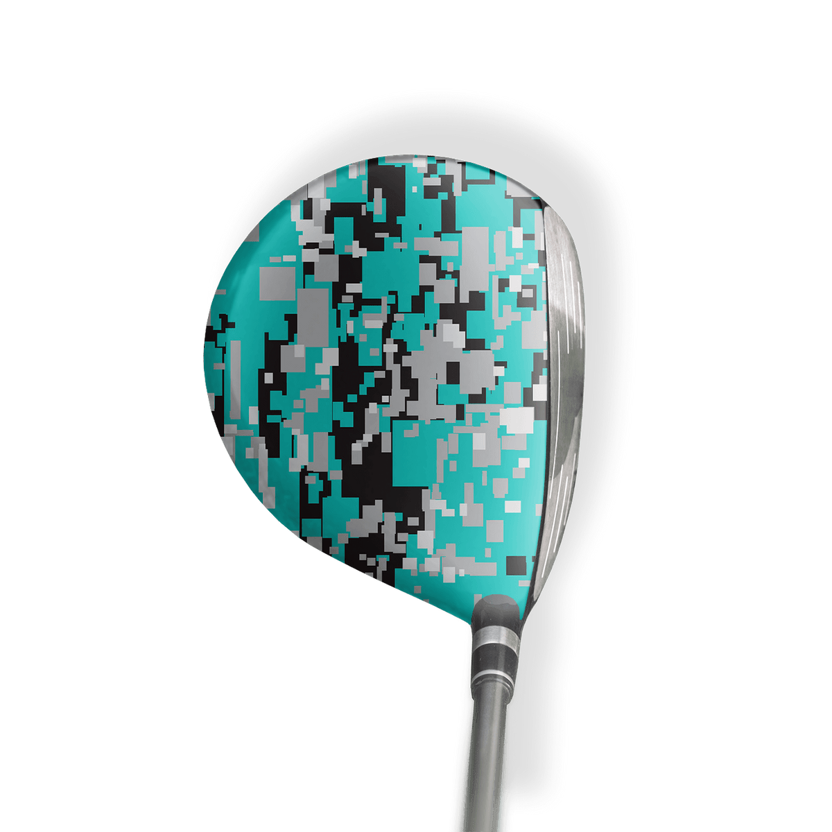 Fairway Wood / Hybrid Left Handed Digital Tiffany Blue Tiger Vinyl Wrap Skin