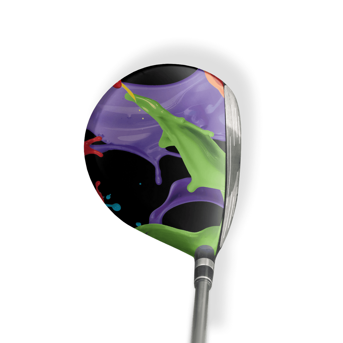 Fairway Wood / Hybrid Left Handed Paint Splatter Black Vinyl Wrap Skin