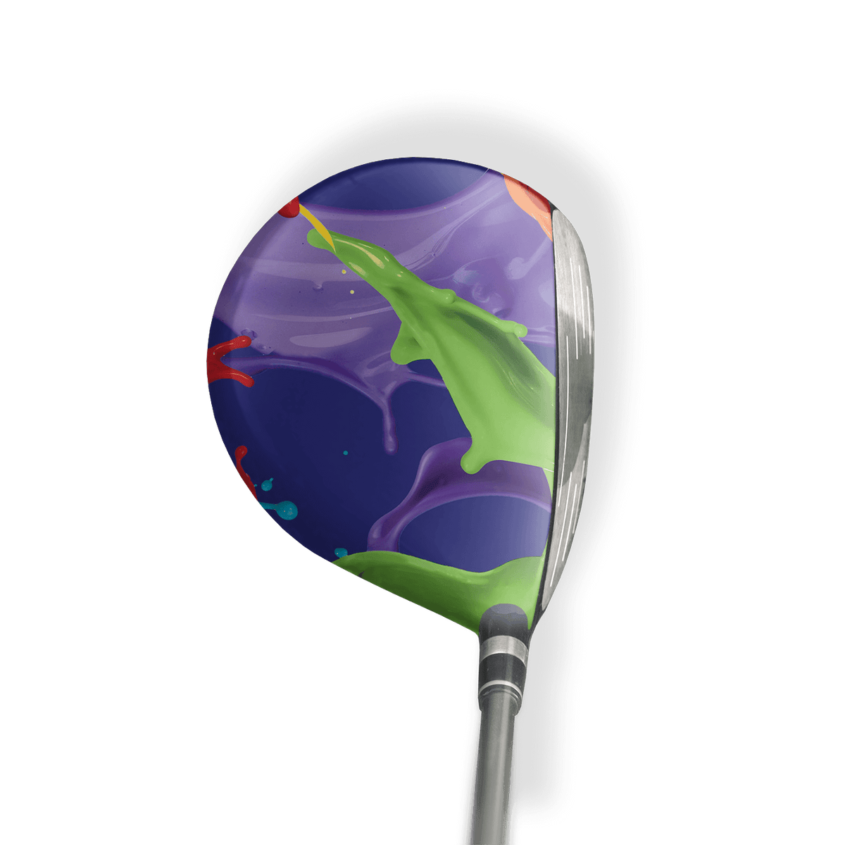 Fairway Wood / Hybrid Left Handed Paint Splatter Blue Vinyl Wrap Skin