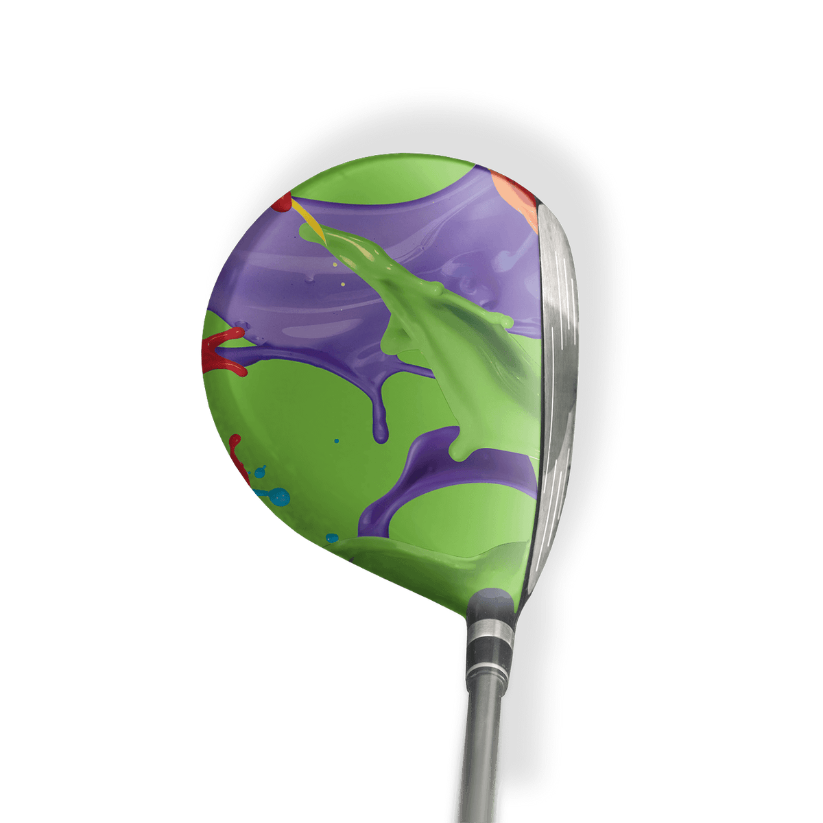 Fairway Wood / Hybrid Left Handed Paint Splatter Green Vinyl Wrap Skin