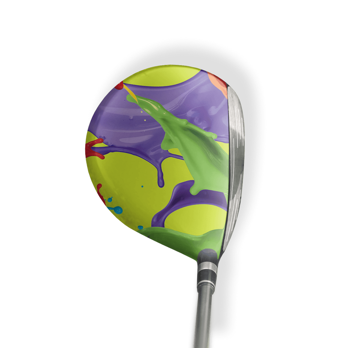 Fairway Wood / Hybrid Left Handed Paint Splatter Lime Vinyl Wrap Skin