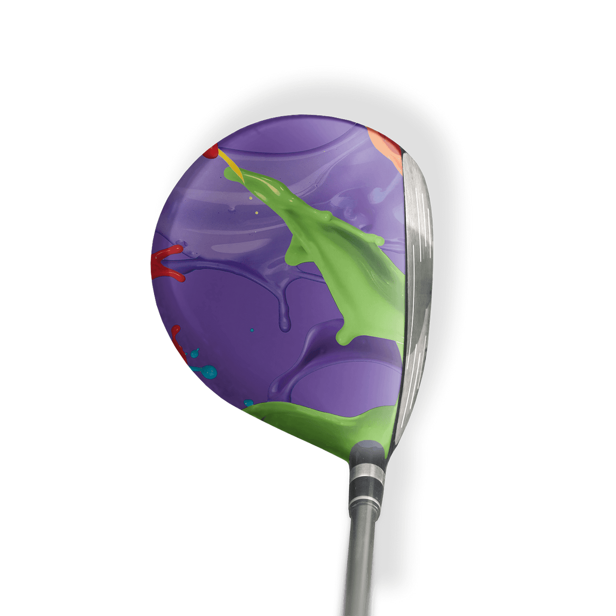 Fairway Wood / Hybrid Left Handed Paint Splatter Purple Vinyl Wrap Skin