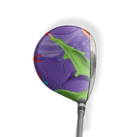 Fairway Wood / Hybrid Left Handed Paint Splatter Purple Vinyl Wrap Skin