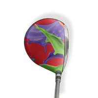 Fairway Wood / Hybrid Left Handed Paint Splatter Red Vinyl Wrap Skin