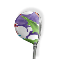 Fairway Wood / Hybrid Left Handed Paint Splatter White Vinyl Wrap Skin