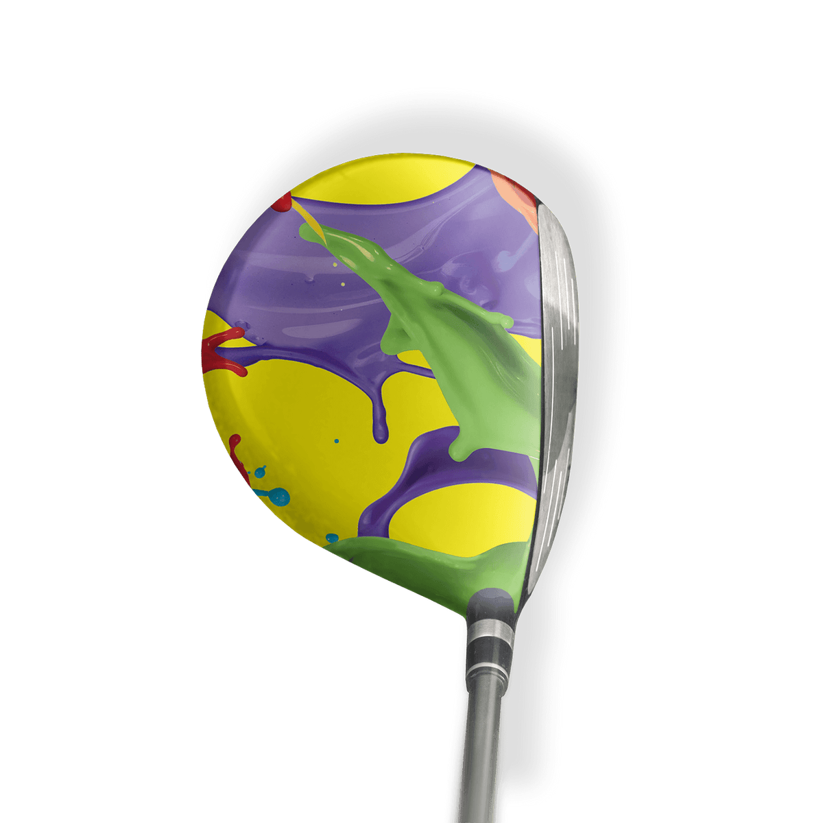 Fairway Wood / Hybrid Left Handed Paint Splatter Yellow Vinyl Wrap Skin