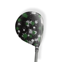Fairway Wood / Hybrid Left Handed Paintball Green Tiger Vinyl Wrap Skin