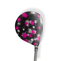 Fairway Wood / Hybrid Left Handed Paintball Magenta Tiger Vinyl Wrap Skin