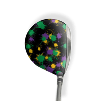 Fairway Wood / Hybrid Left Handed Paintball Mardi Gras Vinyl Wrap Skin