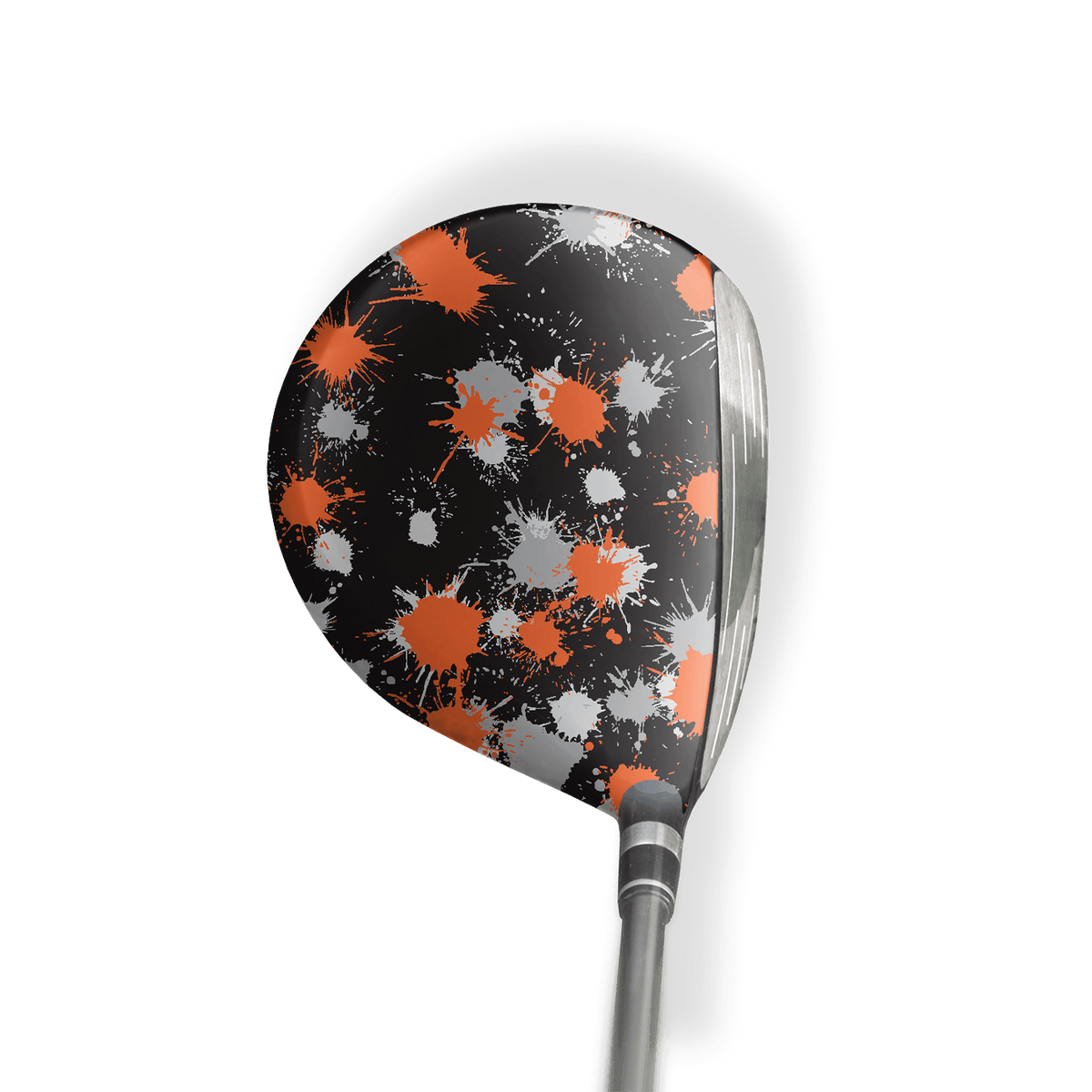 Fairway Wood / Hybrid Left Handed Paintball Orange Tiger Vinyl Wrap Skin