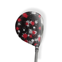 Fairway Wood / Hybrid Left Handed Paintball Red Tiger Vinyl Wrap Skin