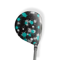 Fairway Wood / Hybrid Left Handed Paintball Tiffany Blue Tiger Vinyl Wrap Skin
