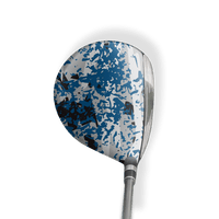 Fairway Wood / Hybrid Left Handed Party Popper Blue Tiger Vinyl Wrap Skin