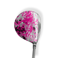 Fairway Wood / Hybrid Left Handed Party Popper Magenta Tiger Vinyl Wrap Skin