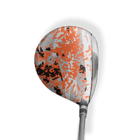 Fairway Wood / Hybrid Left Handed Party Popper Orange Tiger Vinyl Wrap Skin