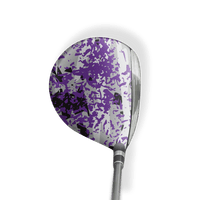 Fairway Wood / Hybrid Left Handed Party Popper Purple Tiger Vinyl Wrap Skin
