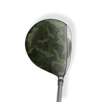 Fairway Wood / Hybrid Left Handed Ragged Army Dark Green Vinyl Wrap Skin
