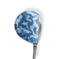 Fairway Wood / Hybrid Left Handed Ragged Cool Blue Vinyl Wrap Skin