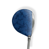 Fairway Wood / Hybrid Left Handed Ragged Elite Blue Vinyl Wrap Skin