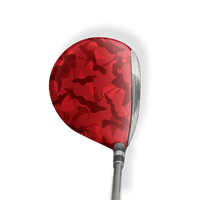 Fairway Wood / Hybrid Left Handed Ragged Elite Red Vinyl Wrap Skin