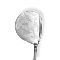 Fairway Wood / Hybrid Left Handed Ragged Elite White Vinyl Wrap Skin