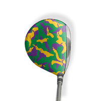 Fairway Wood / Hybrid Left Handed Ragged Mardi Gras Vinyl Wrap Skin