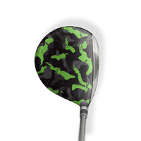 Fairway Wood / Hybrid Left Handed Ragged Metro Green Vinyl Wrap Skin