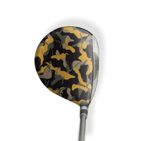 Fairway Wood / Hybrid Left Handed Ragged Militant Yellow Vinyl Wrap Skin