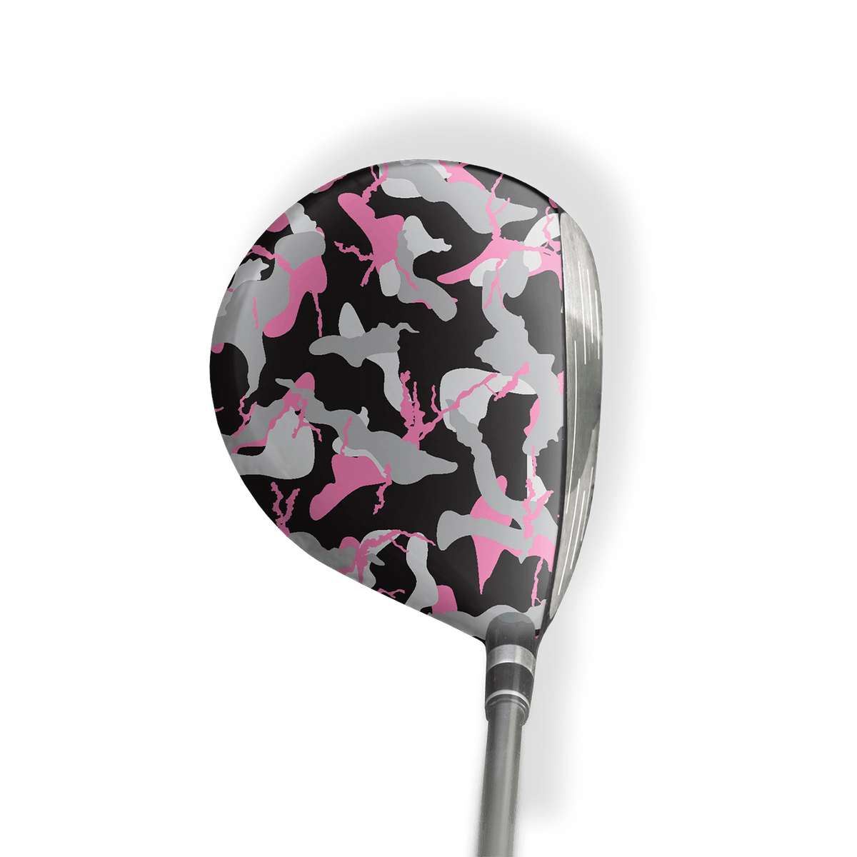 Fairway Wood / Hybrid Left Handed Ragged Pink Tiger Vinyl Wrap Skin