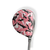 Fairway Wood / Hybrid Left Handed Ragged Pink Vinyl Wrap Skin
