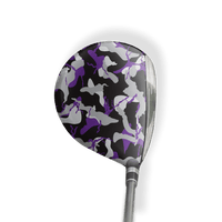 Fairway Wood / Hybrid Left Handed Ragged Purple Tiger Vinyl Wrap Skin