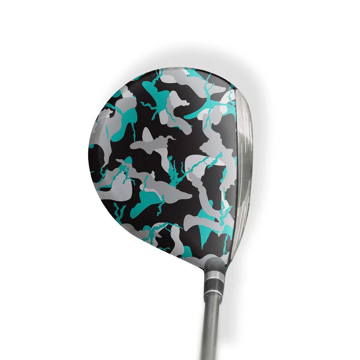 Fairway Wood / Hybrid Left Handed Ragged Tiffany Blue Tiger Vinyl Wrap Skin